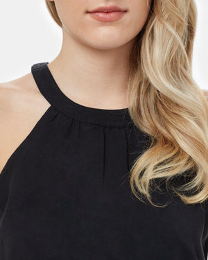 Black Women's Halter Neck Tank Top