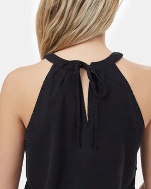 Black Women's Halter Neck Tank Top
