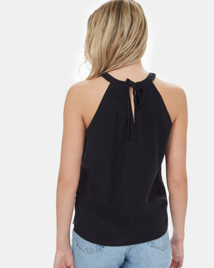 Black Women's Halter Neck Tank Top 