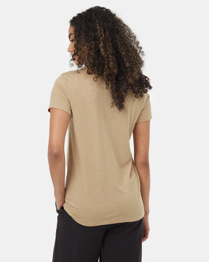 Brown-Recycled-Polyester-Crew-Neck-T-Shirt
