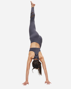 Gray Women's Recycled Mesh Leggings 