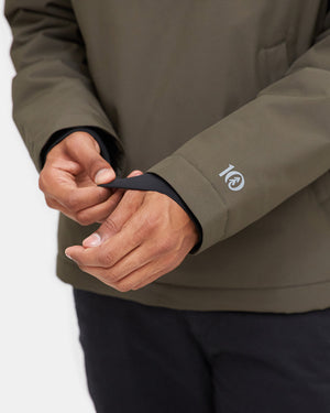 Green Men's Pullover Anorak Rain Jacket