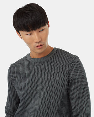 Mens_Green_Black_Crewneck_Sweater