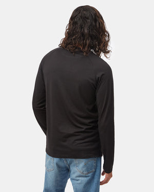 Mens-black-Eco-Friendly-Button-Henley-Shirt