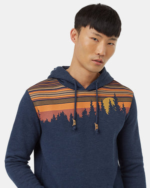Navy-Treeline-graphic-longsleeve-Hoodie