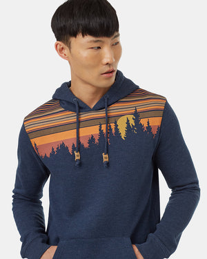 Navy-Treeline-graphic-longsleeve-Hoodie