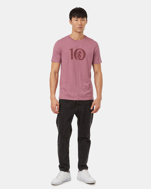 Pink-Crew-Neck-Short-Sleeve-T-Shirt