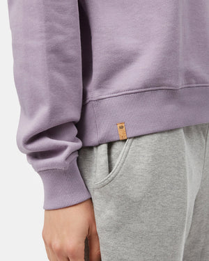Purple Women's Fleece Long Sleeve Sweatshirt