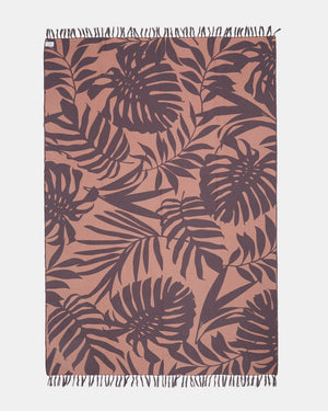 Gray,Pink Organic Cotton Pattern Beach Towel Blanket