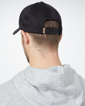 Black Adjustable Organic Cotton Baseball Cap
