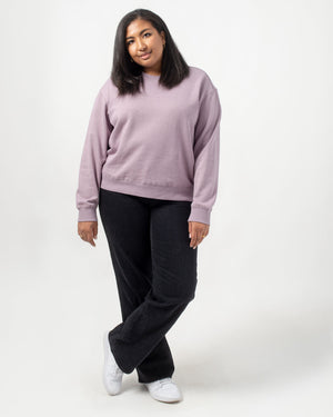Purple Women's Fleece Long Sleeve Sweatshirt