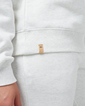 White Women's Fleece Long Sleeve Sweatshirt