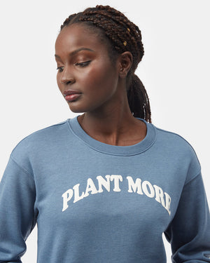 Womens-Blue-Graphic-Crewneck-Sweater
