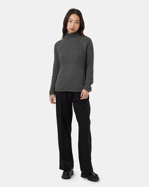 Womens-Mock-Neck-Knit-Sweater
