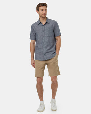 Men's Hemp Button Up Short Sleeve Shirt