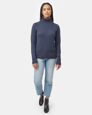 Women's Ribbed Wool Turtleneck