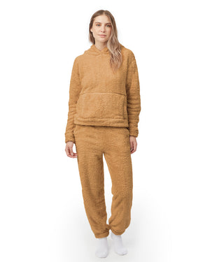 Women's Fuzzy Polyester Joggers