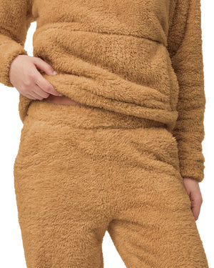 Women's Fuzzy Polyester Joggers