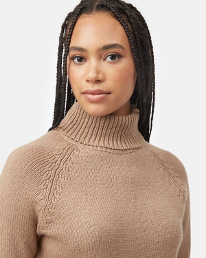 Women's Ribbed Wool Turtleneck