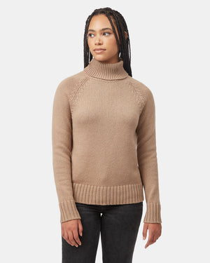 Women's Ribbed Wool Turtleneck