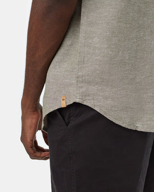 Hemp Button Front Shortsleeve Shirt (Midnight Blue)