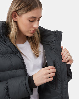 Women's Long Puffer Jacket_green